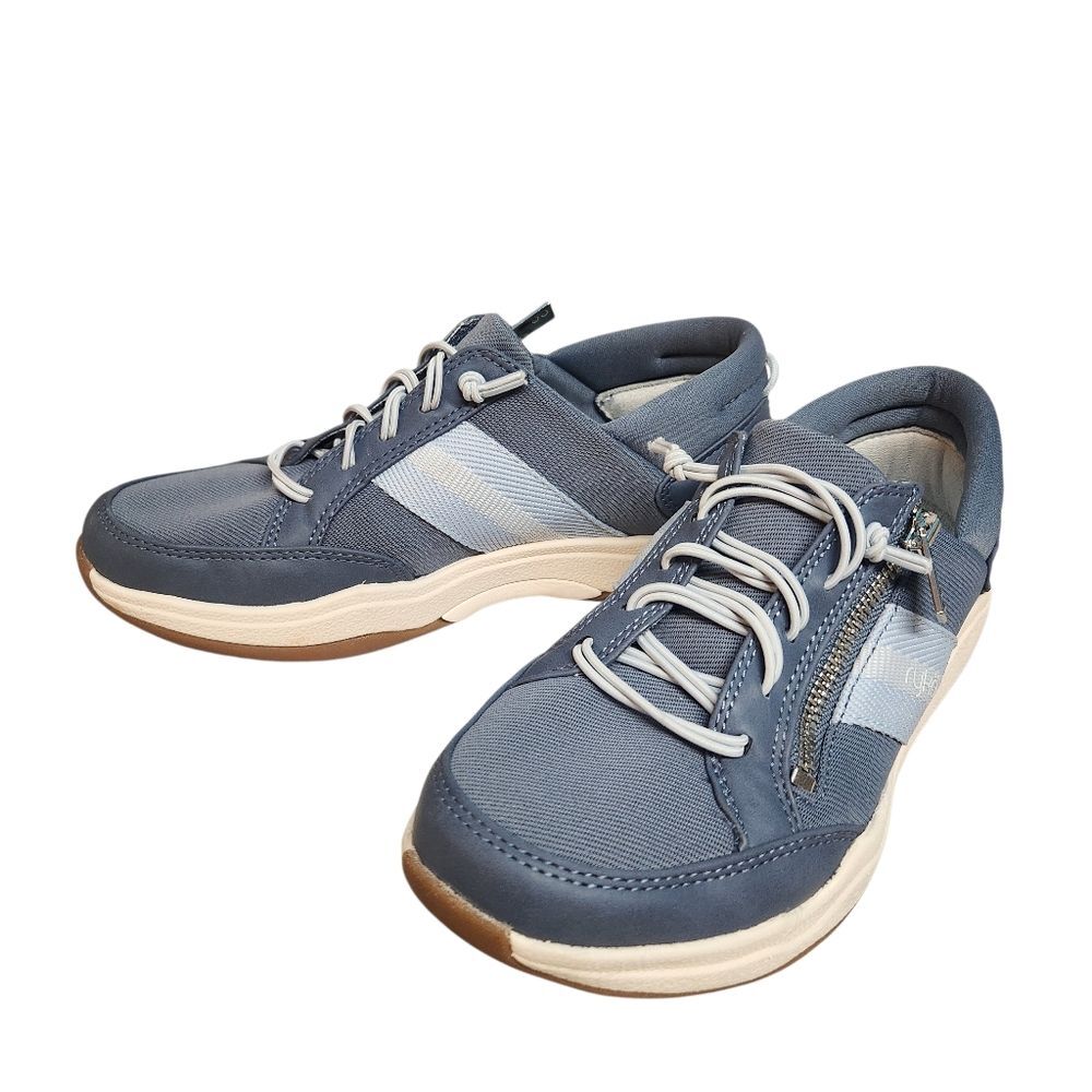 RYKA Women's Carefree Zip Slip On Sneaker Flintstone Blue Size 5.5M Casual Shoes